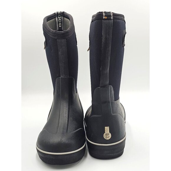 Bogs Youth Black Classic II Solid Waterproof Insulated Rain Snow Boots Sz 4 2915 - Picture 10 of 16